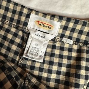 Talbot Stretch Checkered Pant in size 14. Fits like 12 with stretch.